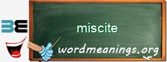 WordMeaning blackboard for miscite